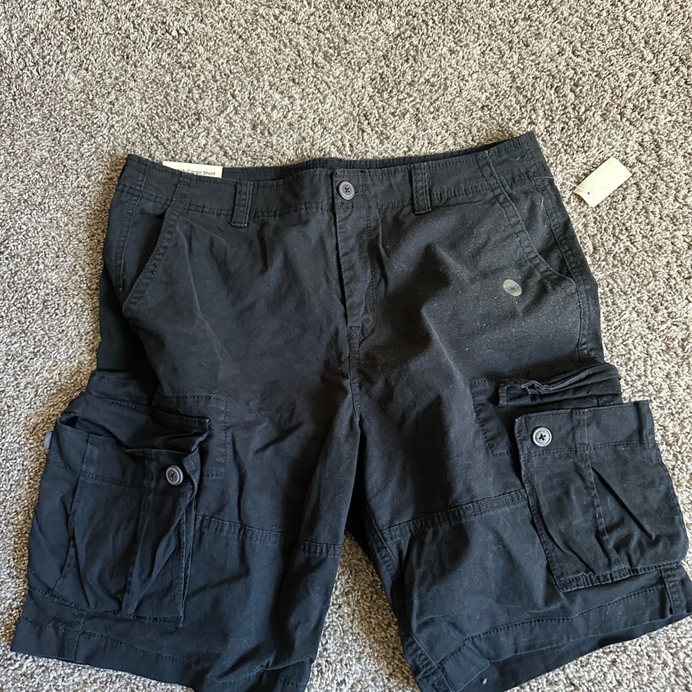 Black Cargo Shorts